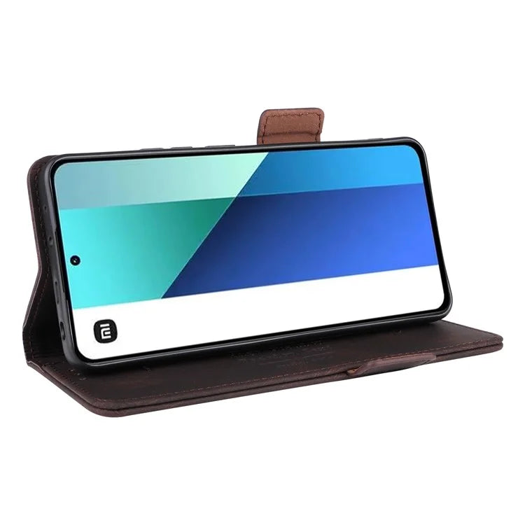 For Xiaomi Redmi Note 13 4G Case Leather Wallet Cover Hardware Decor