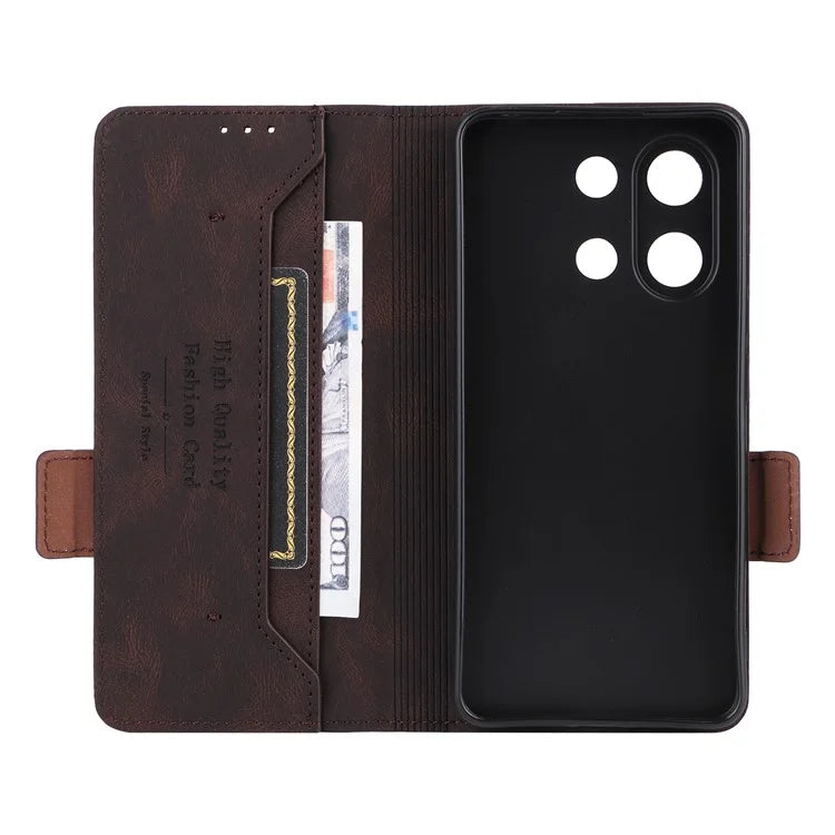 For Xiaomi Redmi Note 13 4G Case Leather Wallet Cover Hardware Decor