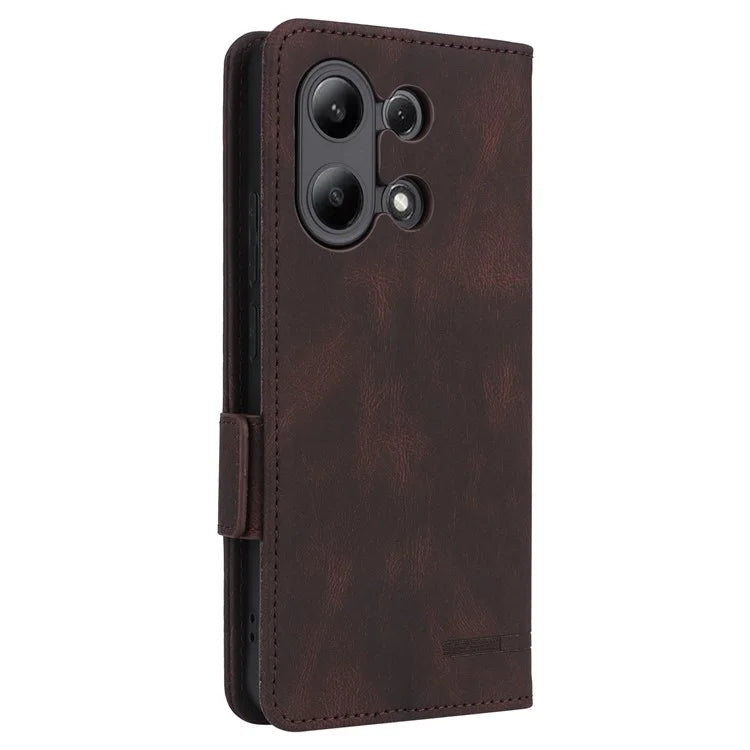 For Xiaomi Redmi Note 13 4G Case Leather Wallet Cover Hardware Decor