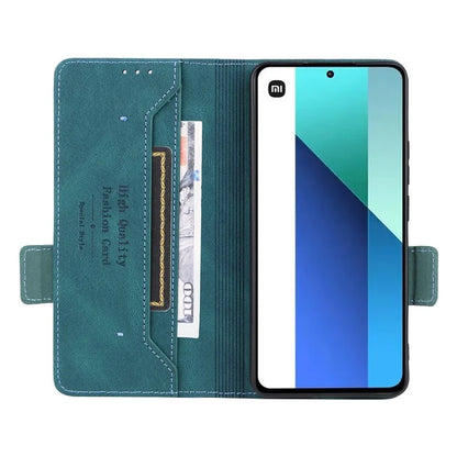 For Xiaomi Redmi Note 13 4G Case Leather Wallet Cover Hardware Decor