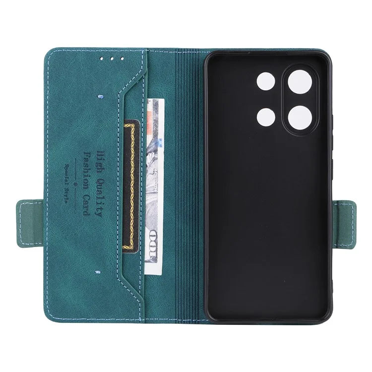 For Xiaomi Redmi Note 13 4G Case Leather Wallet Cover Hardware Decor