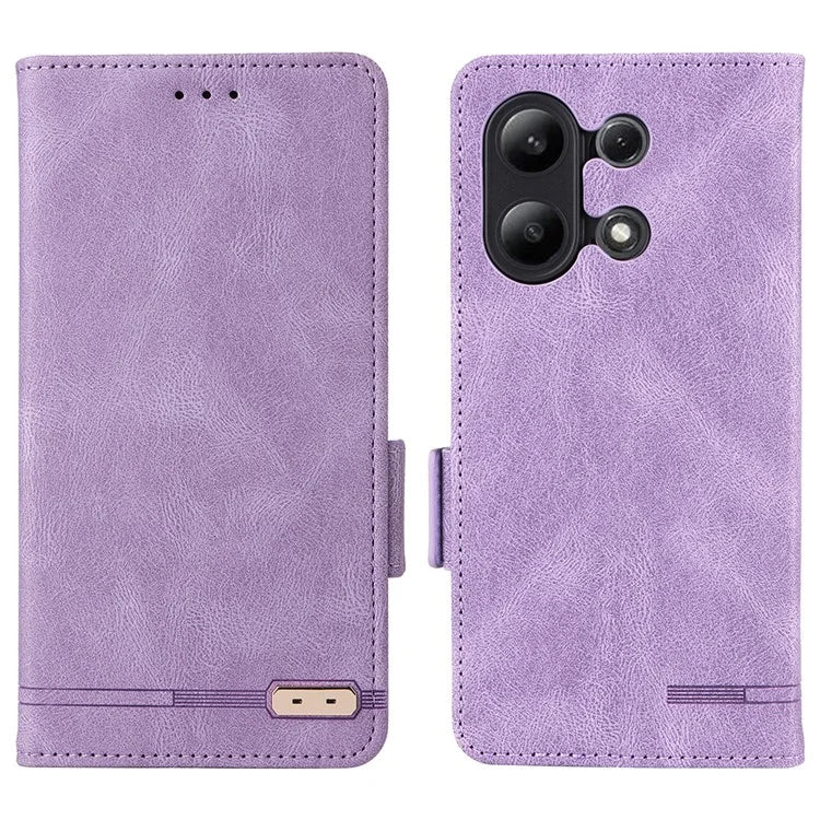 For Xiaomi Redmi Note 13 4G Case Leather Wallet Cover Hardware Decor