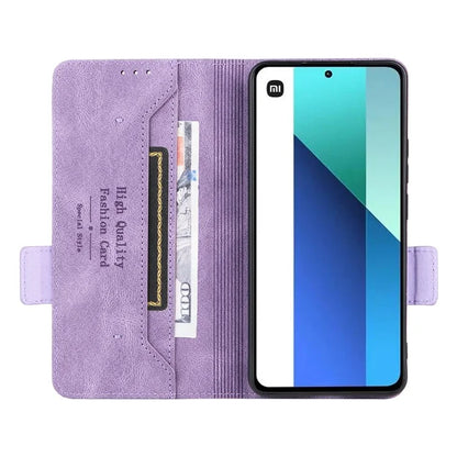 For Xiaomi Redmi Note 13 4G Case Leather Wallet Cover Hardware Decor