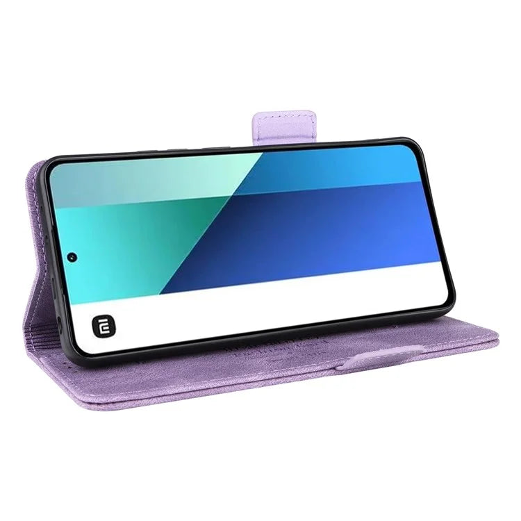 For Xiaomi Redmi Note 13 4G Case Leather Wallet Cover Hardware Decor