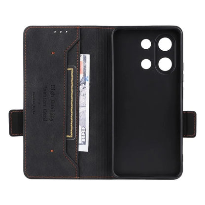 For Xiaomi Redmi Note 13 4G Case Leather Wallet Cover Hardware Decor