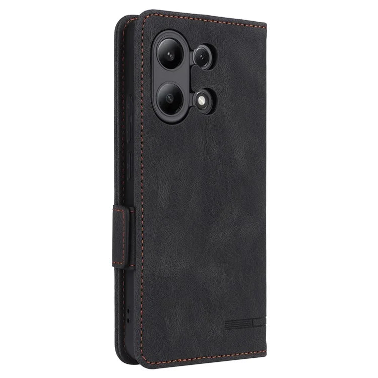 For Xiaomi Redmi Note 13 4G Case Leather Wallet Cover Hardware Decor