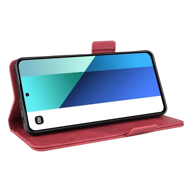 For Xiaomi Redmi Note 13 4G Case Leather Wallet Cover Hardware Decor