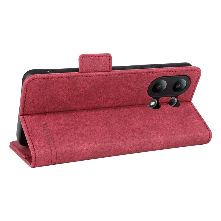 For Xiaomi Redmi Note 13 4G Case Leather Wallet Cover Hardware Decor