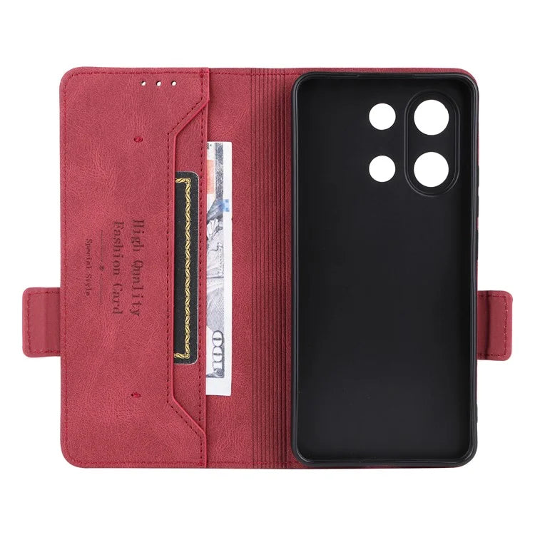 For Xiaomi Redmi Note 13 4G Case Leather Wallet Cover Hardware Decor