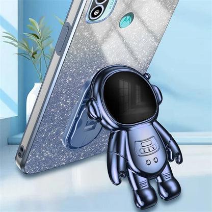 For Motorola Moto E20 Case Astronaut Kickstand PC+TPU Phone Cover