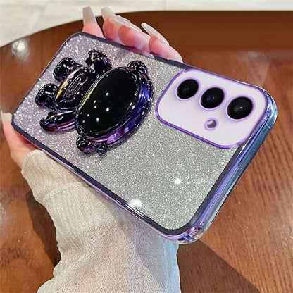 For Samsung Galaxy S24 Case Glitter Astronaut Kickstand Phone Back Cover