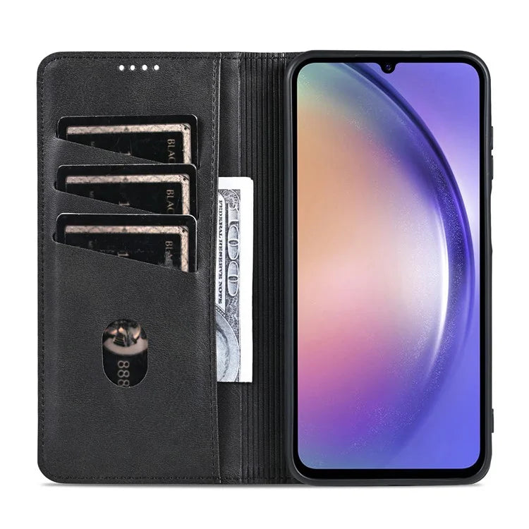 AZNS For Samsung Galaxy A25 5G (Global) (161.0 x 76.5 x 8.3mm) PU Leather Case Phone Wallet Cover