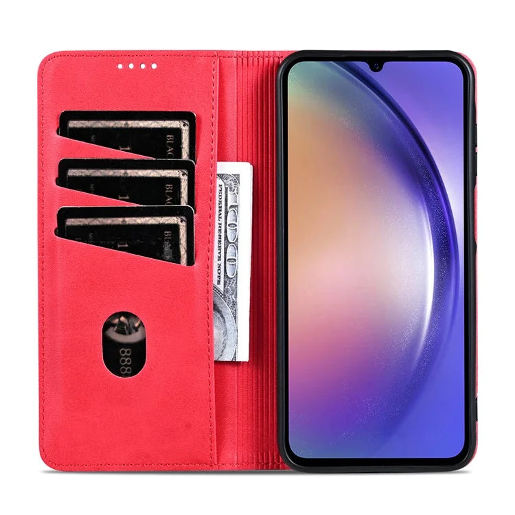 AZNS For Samsung Galaxy A25 5G (Global) (161.0 x 76.5 x 8.3mm) PU Leather Case Phone Wallet Cover