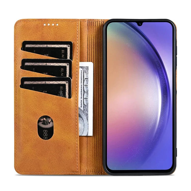 AZNS For Samsung Galaxy A25 5G (Global) (161.0 x 76.5 x 8.3mm) PU Leather Case Phone Wallet Cover