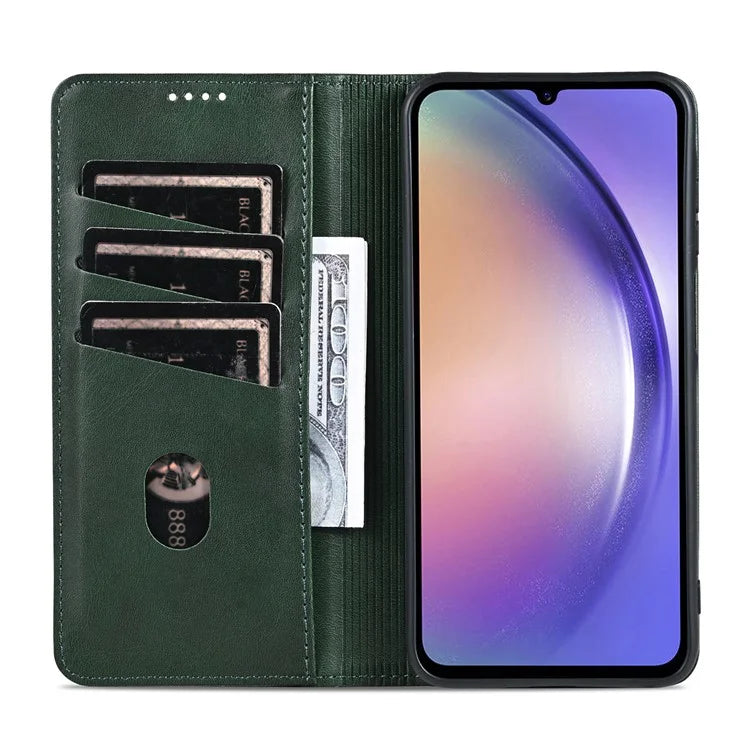 AZNS For Samsung Galaxy A25 5G (Global) (161.0 x 76.5 x 8.3mm) PU Leather Case Phone Wallet Cover