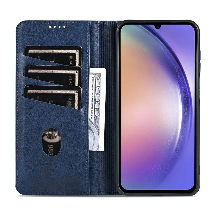 AZNS For Samsung Galaxy A25 5G (Global) (161.0 x 76.5 x 8.3mm) PU Leather Case Phone Wallet Cover