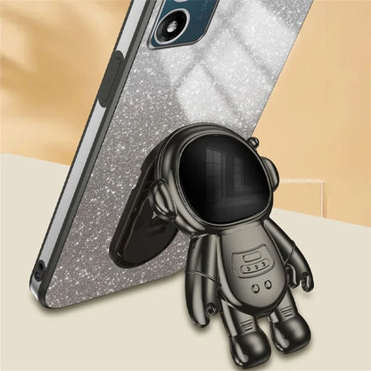 For Motorola Moto E13 4G Kickstand Case Electroplating Glitter Phone Cover