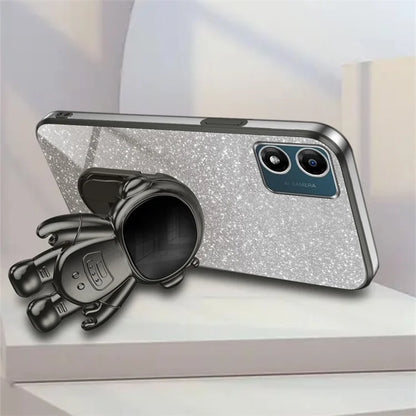 For Motorola Moto E13 4G Kickstand Case Electroplating Glitter Phone Cover