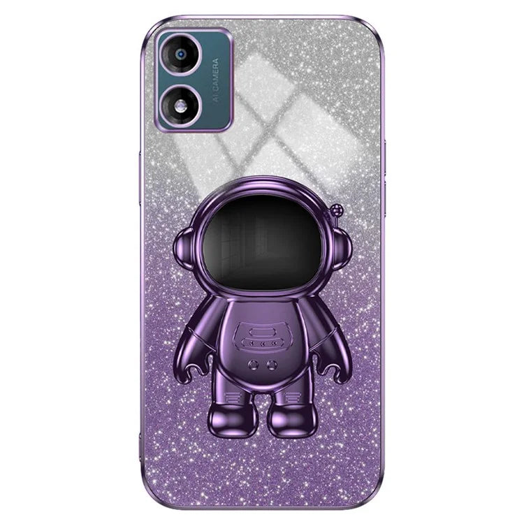 For Motorola Moto E13 4G Kickstand Case Electroplating Glitter Phone Cover