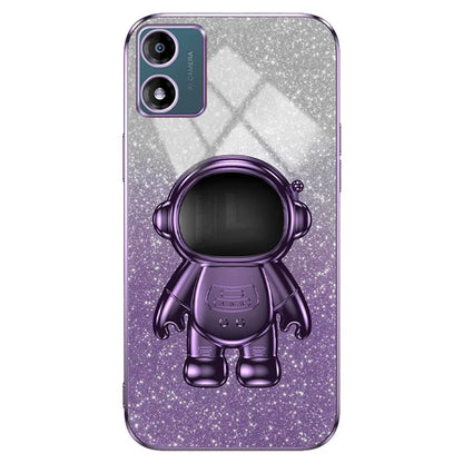 For Motorola Moto E13 4G Kickstand Case Electroplating Glitter Phone Cover