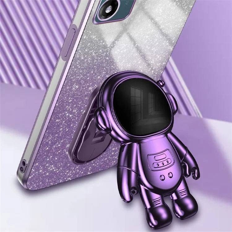For Motorola Moto E13 4G Kickstand Case Electroplating Glitter Phone Cover