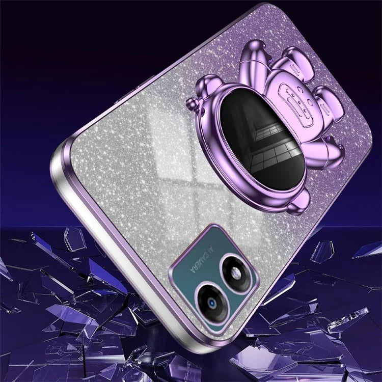 For Motorola Moto E13 4G Kickstand Case Electroplating Glitter Phone Cover
