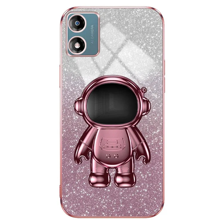 For Motorola Moto E13 4G Kickstand Case Electroplating Glitter Phone Cover