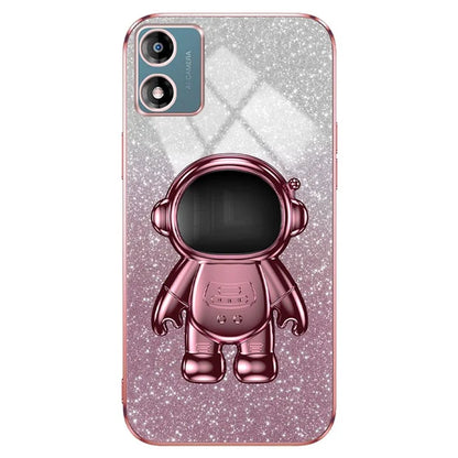 For Motorola Moto E13 4G Kickstand Case Electroplating Glitter Phone Cover