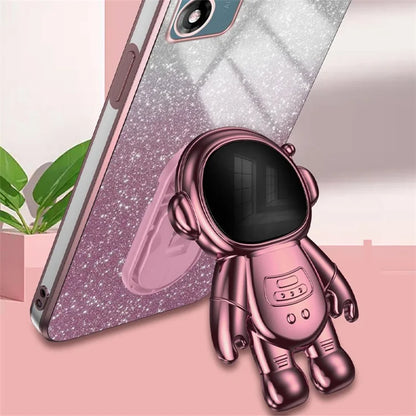 For Motorola Moto E13 4G Kickstand Case Electroplating Glitter Phone Cover
