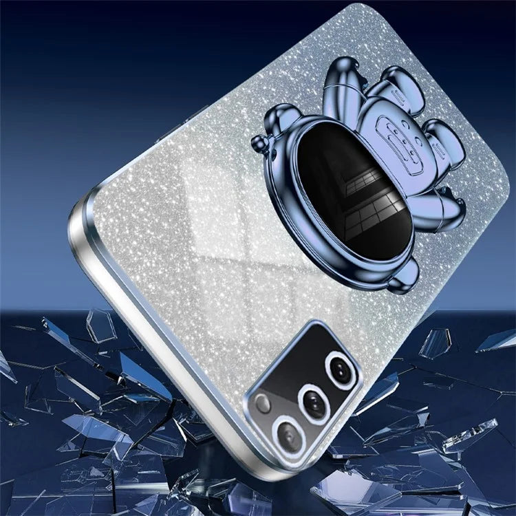 For Samsung Galaxy S20 FE 2022 / S20 Lite / S20 FE 5G / S20 FE Astronaut Kickstand Phone Case PC+TPU Cover