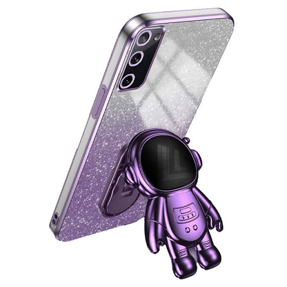 For Samsung Galaxy S20 FE 2022 / S20 Lite / S20 FE 5G / S20 FE Astronaut Kickstand Phone Case PC+TPU Cover