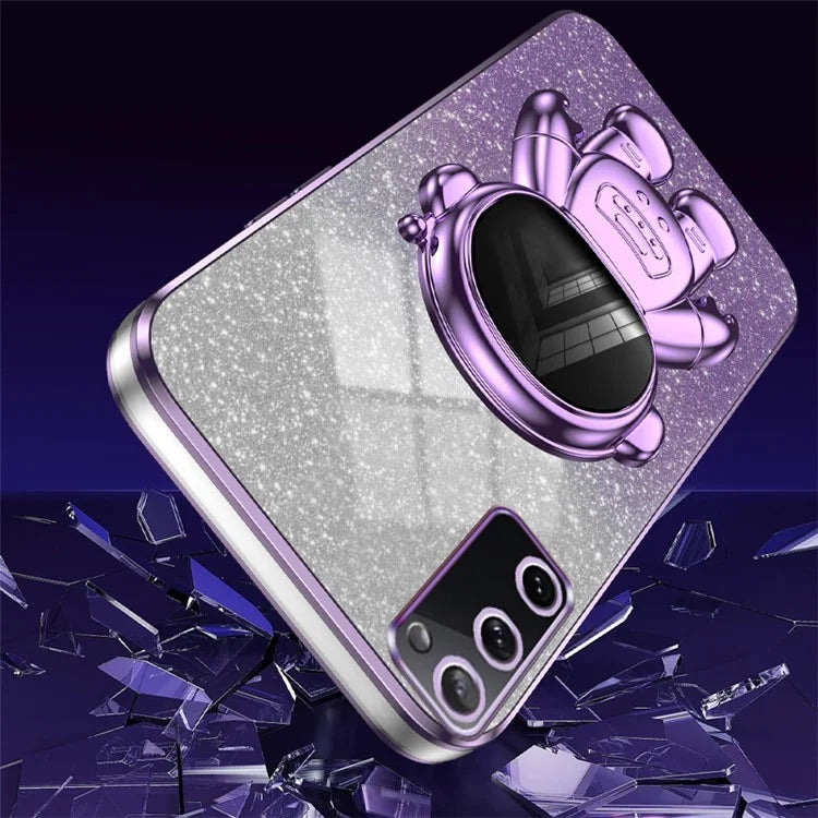For Samsung Galaxy S20 FE 2022 / S20 Lite / S20 FE 5G / S20 FE Astronaut Kickstand Phone Case PC+TPU Cover