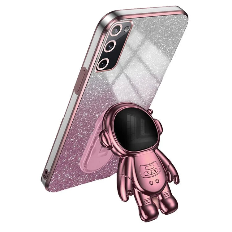 For Samsung Galaxy S20 FE 2022 / S20 Lite / S20 FE 5G / S20 FE Astronaut Kickstand Phone Case PC+TPU Cover
