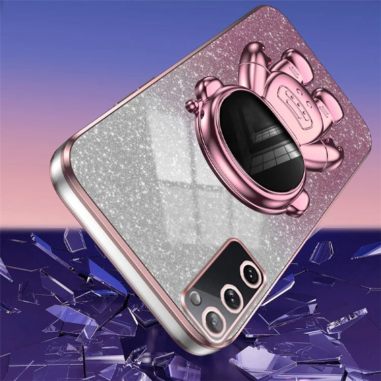 For Samsung Galaxy S20 FE 2022 / S20 Lite / S20 FE 5G / S20 FE Astronaut Kickstand Phone Case PC+TPU Cover