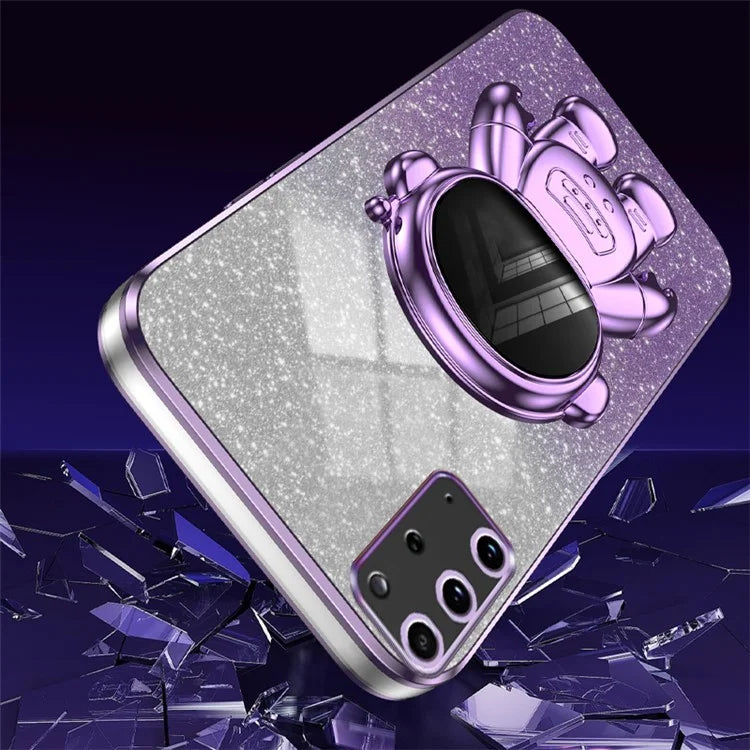 For Samsung Galaxy S20 Plus 5G / 4G Kickstand Phone Case PC+TPU Shell Electroplating Cell Phone Cover