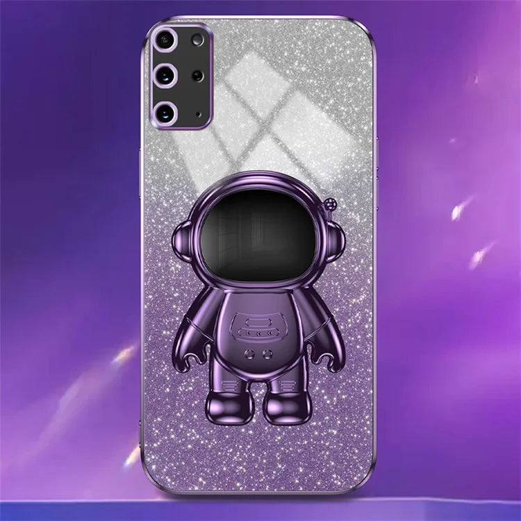 For Samsung Galaxy S20 Plus 5G / 4G Kickstand Phone Case PC+TPU Shell Electroplating Cell Phone Cover
