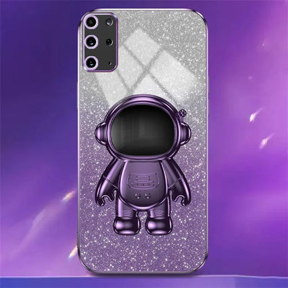 For Samsung Galaxy S20 Plus 5G / 4G Kickstand Phone Case PC+TPU Shell Electroplating Cell Phone Cover
