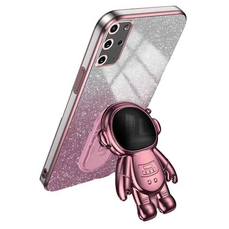 For Samsung Galaxy S20 Plus 5G / 4G Kickstand Phone Case PC+TPU Shell Electroplating Cell Phone Cover