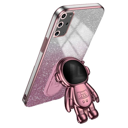 For Samsung Galaxy S20 Plus 5G / 4G Kickstand Phone Case PC+TPU Shell Electroplating Cell Phone Cover