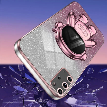 For Samsung Galaxy S20 Plus 5G / 4G Kickstand Phone Case PC+TPU Shell Electroplating Cell Phone Cover