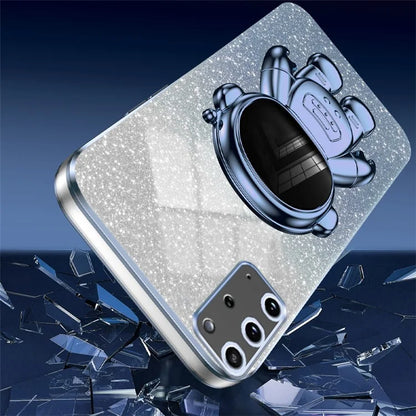 For Samsung Galaxy S20 Plus 5G / 4G Kickstand Phone Case PC+TPU Shell Electroplating Cell Phone Cover