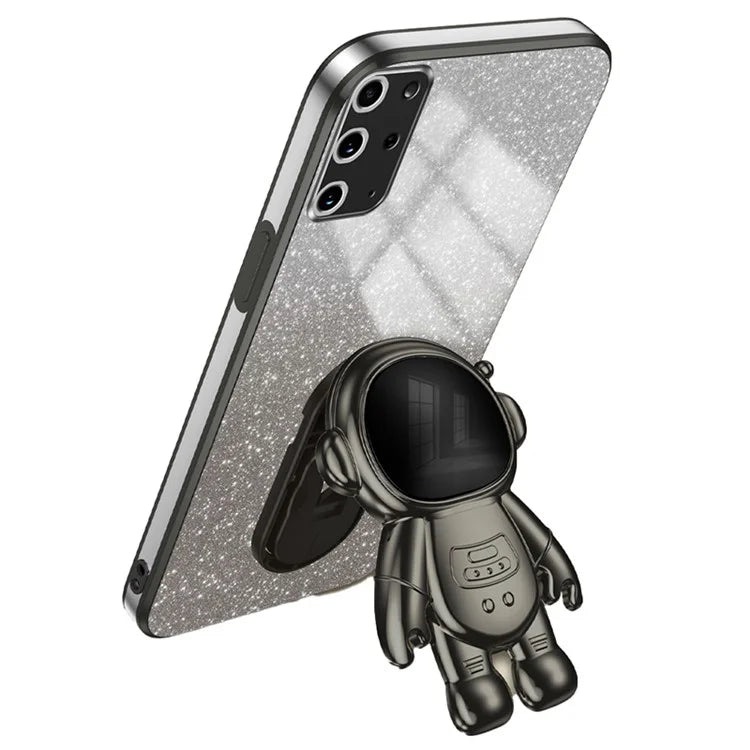 For Samsung Galaxy S20 Plus 5G / 4G Kickstand Phone Case PC+TPU Shell Electroplating Cell Phone Cover