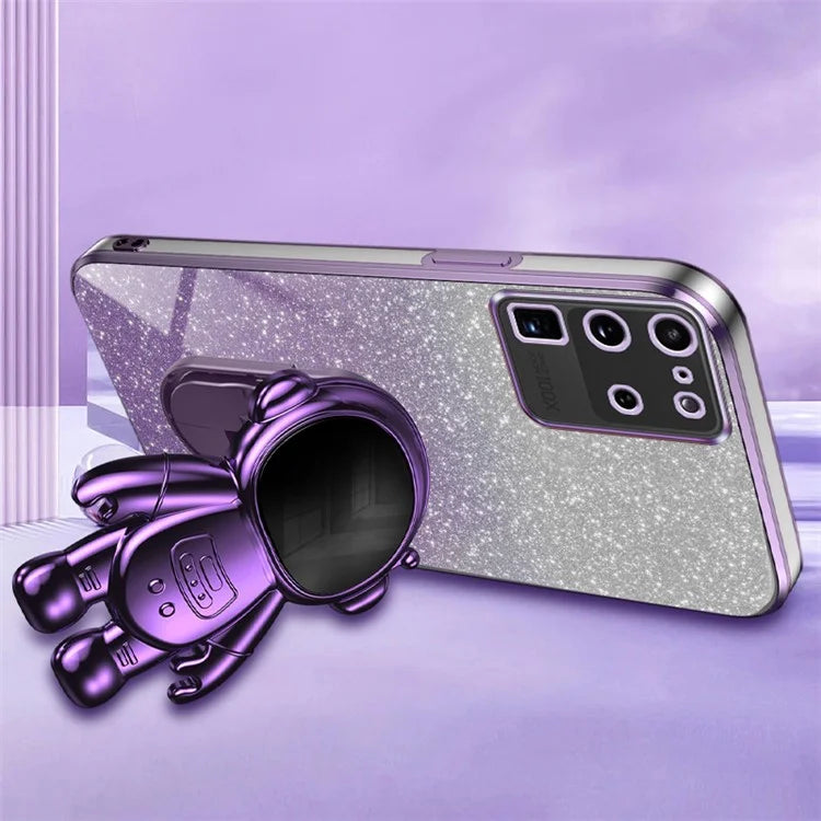 For Samsung Galaxy S20 Ultra Case Precise Cutout Astronaut Kickstand Dustproof PC+TPU Phone Cover
