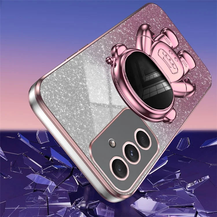 For Samsung Galaxy A55 5G Shockproof Astronaut Kickstand Phone Case PC+TPU Anti-scratch Phone Cover