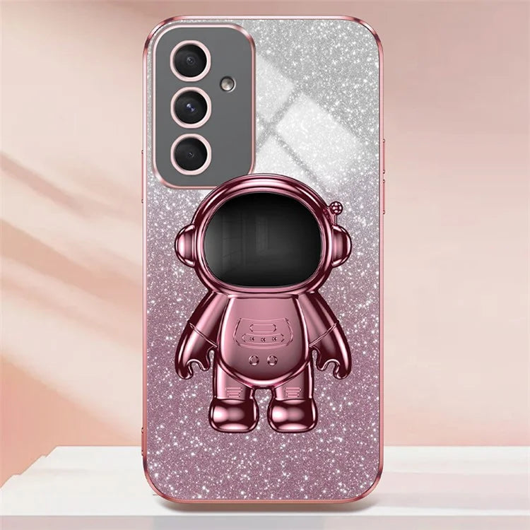 For Samsung Galaxy A55 5G Shockproof Astronaut Kickstand Phone Case PC+TPU Anti-scratch Phone Cover