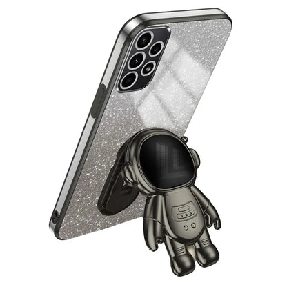 Cell Phone Case for Samsung Galaxy A32 5G / M32 5G PC+TPU Phone Cover with Astronaut Kickstand