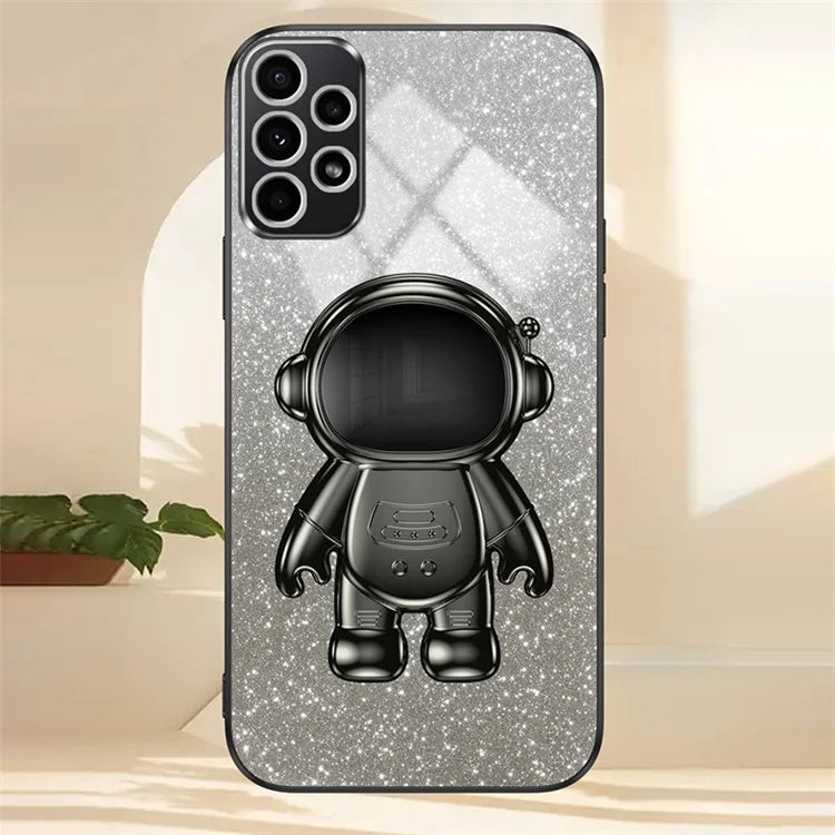 Cell Phone Case for Samsung Galaxy A32 5G / M32 5G PC+TPU Phone Cover with Astronaut Kickstand