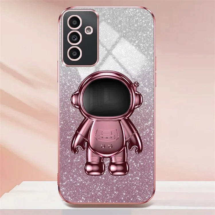 For Samsung Galaxy A24 4G Case PC+TPU Anti-scratch Phone Cover with Astronaut Kickstand