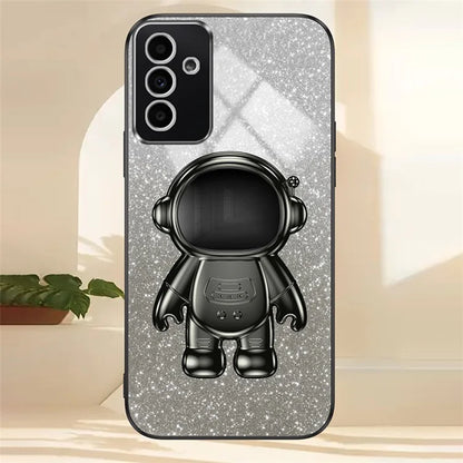 For Samsung Galaxy A24 4G Case PC+TPU Anti-scratch Phone Cover with Astronaut Kickstand