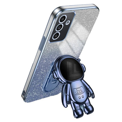 For Samsung Galaxy A24 4G Case PC+TPU Anti-scratch Phone Cover with Astronaut Kickstand